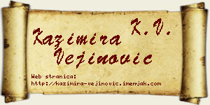 Kazimira Vejinović vizit kartica